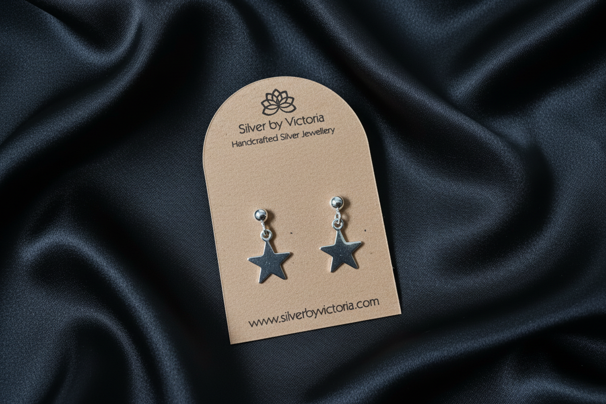 Star Stud Dangle Earrings