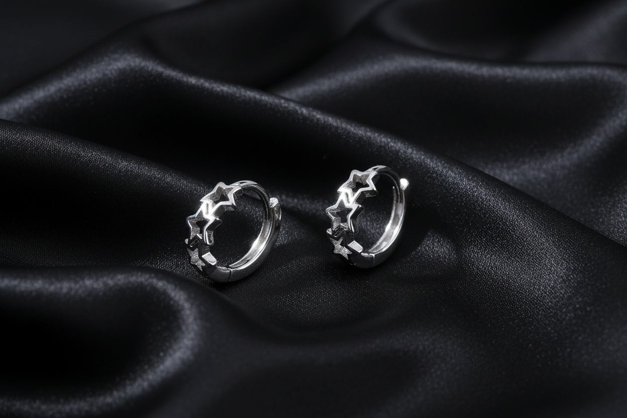 Star Hoop Earrings