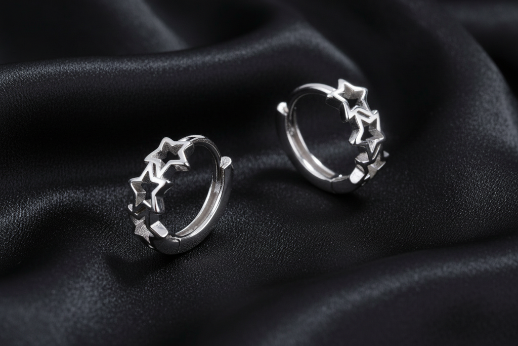 Star Hoop Earrings