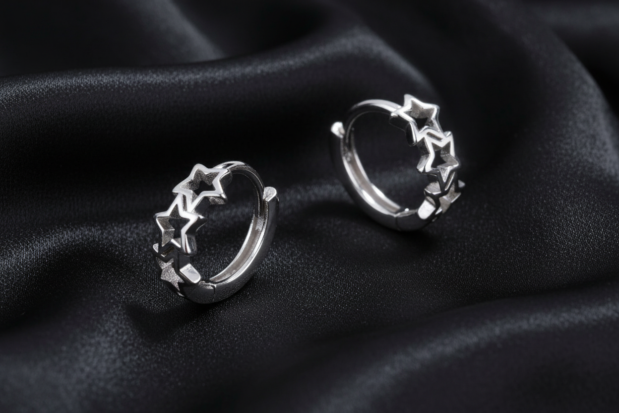 Star Hoop Earrings
