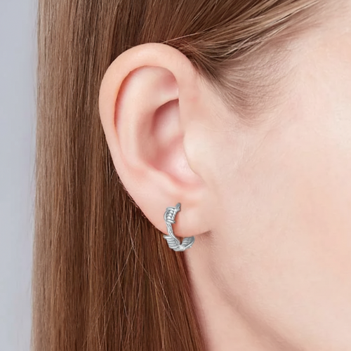 Barbed Wire Hoop Earrings
