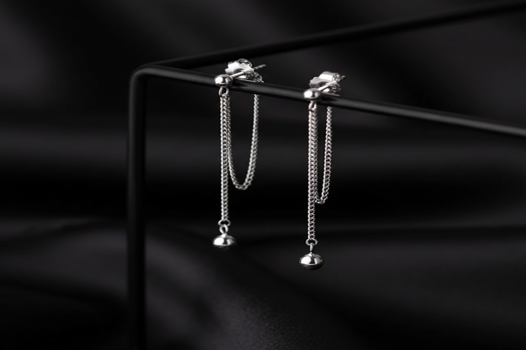 Ball & Chain Stud Earrings