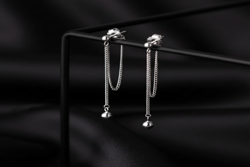 Ball & Chain Stud Earrings
