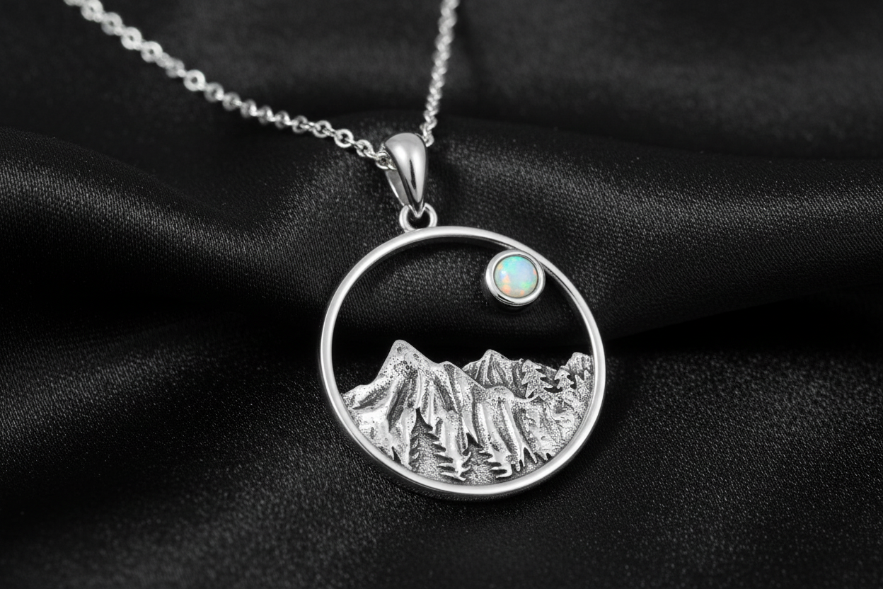 Opal Mountain Pendant & Chain