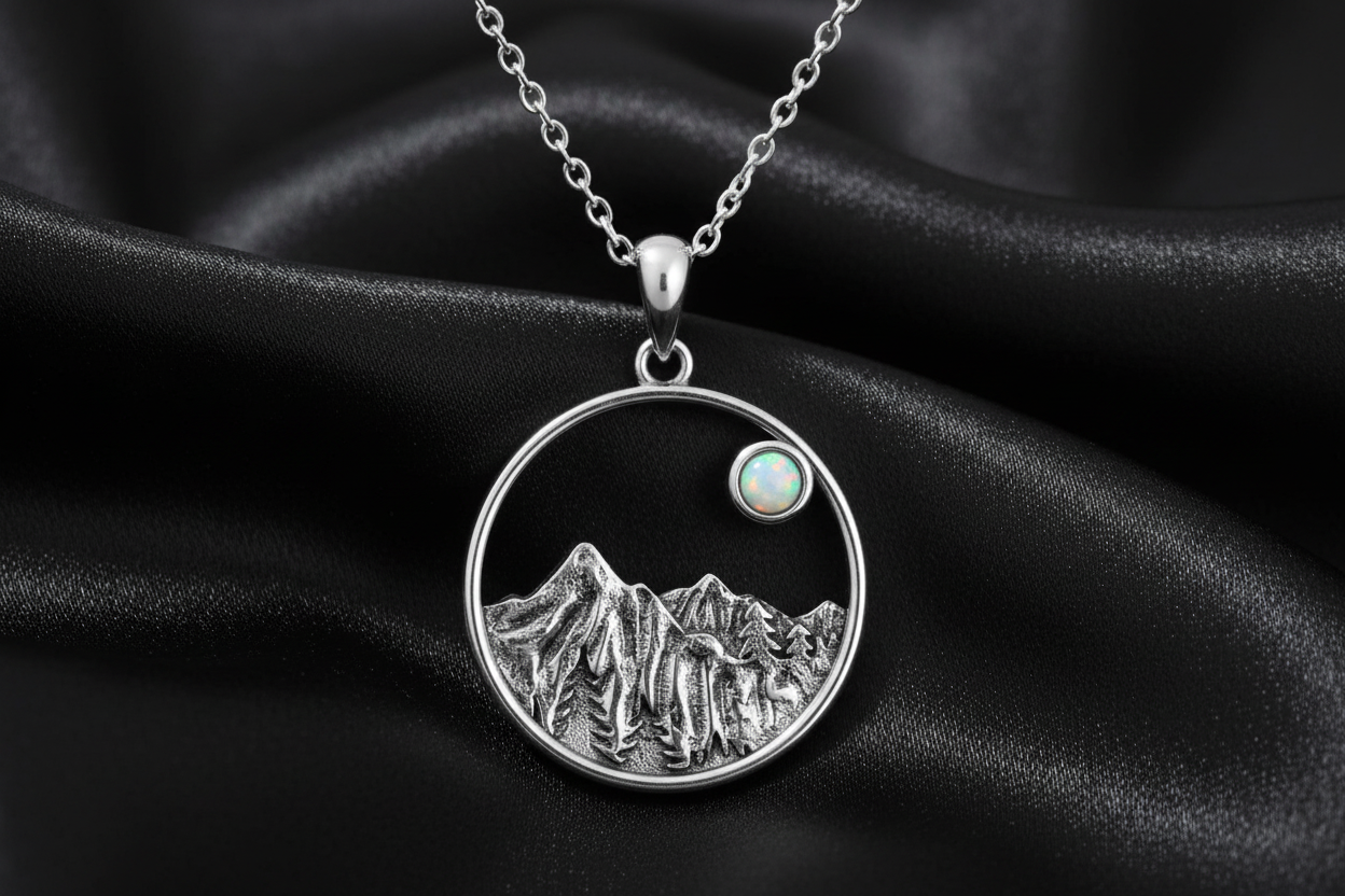 Opal Mountain Pendant & Chain