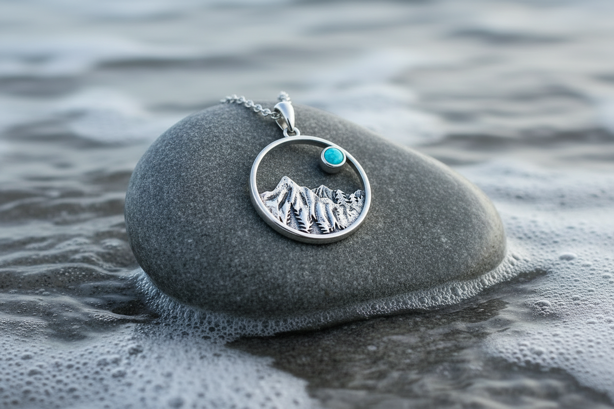 Opal Mountain Pendant & Chain