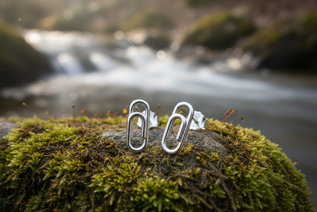 Paperclip Stud Earrings