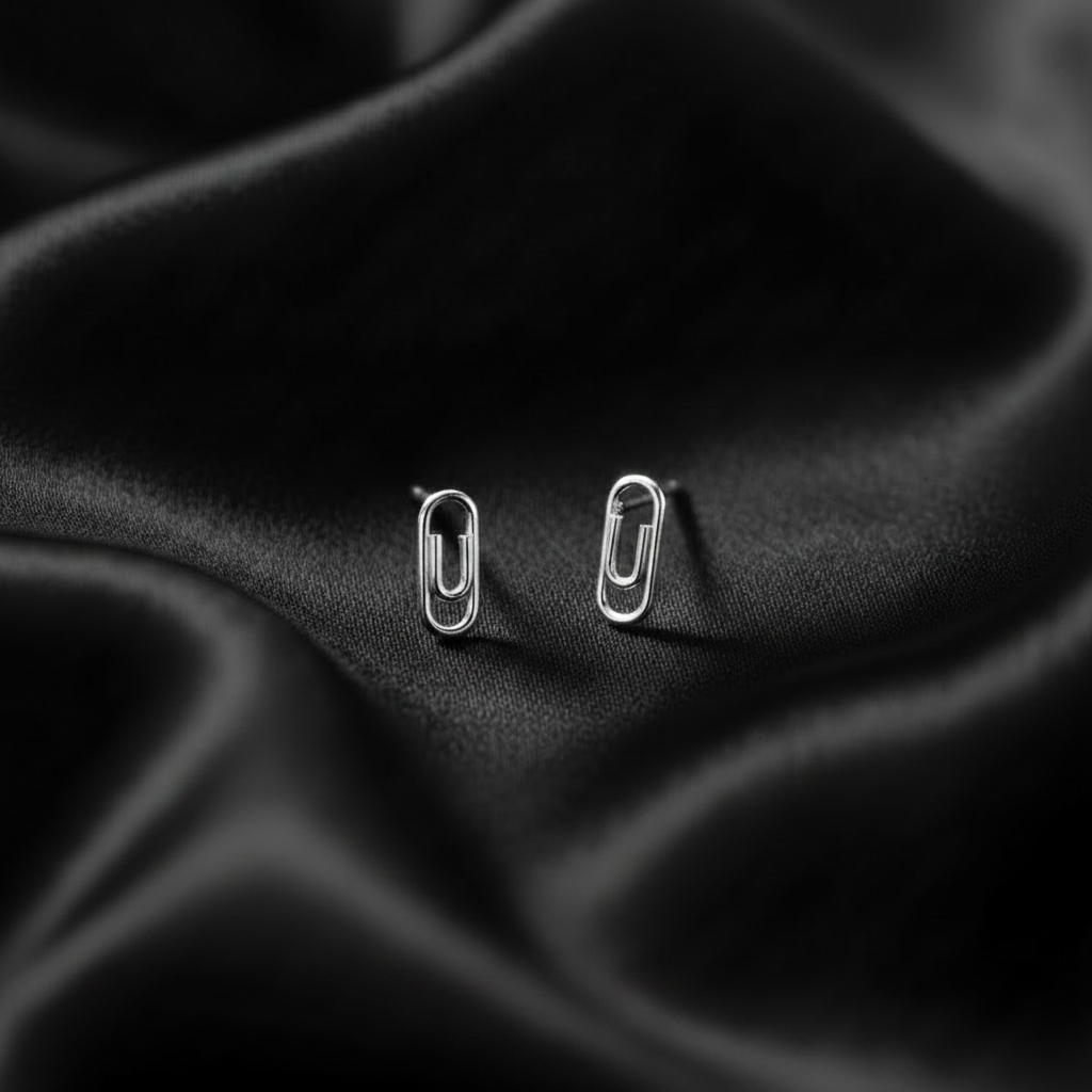 Paperclip Stud Earrings