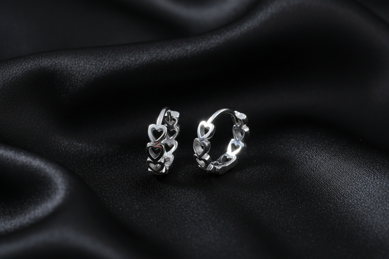Heart Hoop Earrings