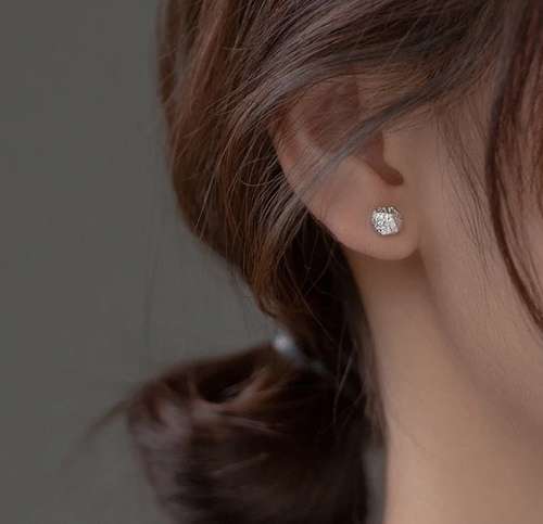 Articulated Shape Screw Back Stud Earrings