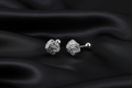 Articulated Shape Screw Back Stud Earrings
