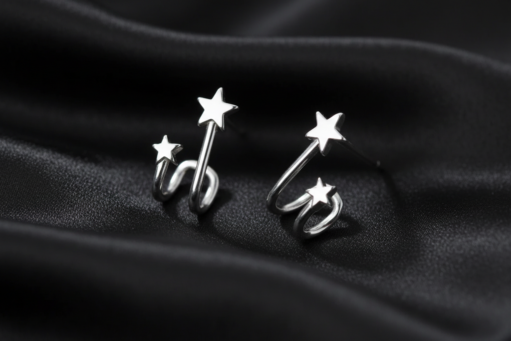 Double Star Stud Earrings