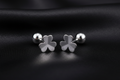 Four Leaf Clover Screw Back Stud Earrings