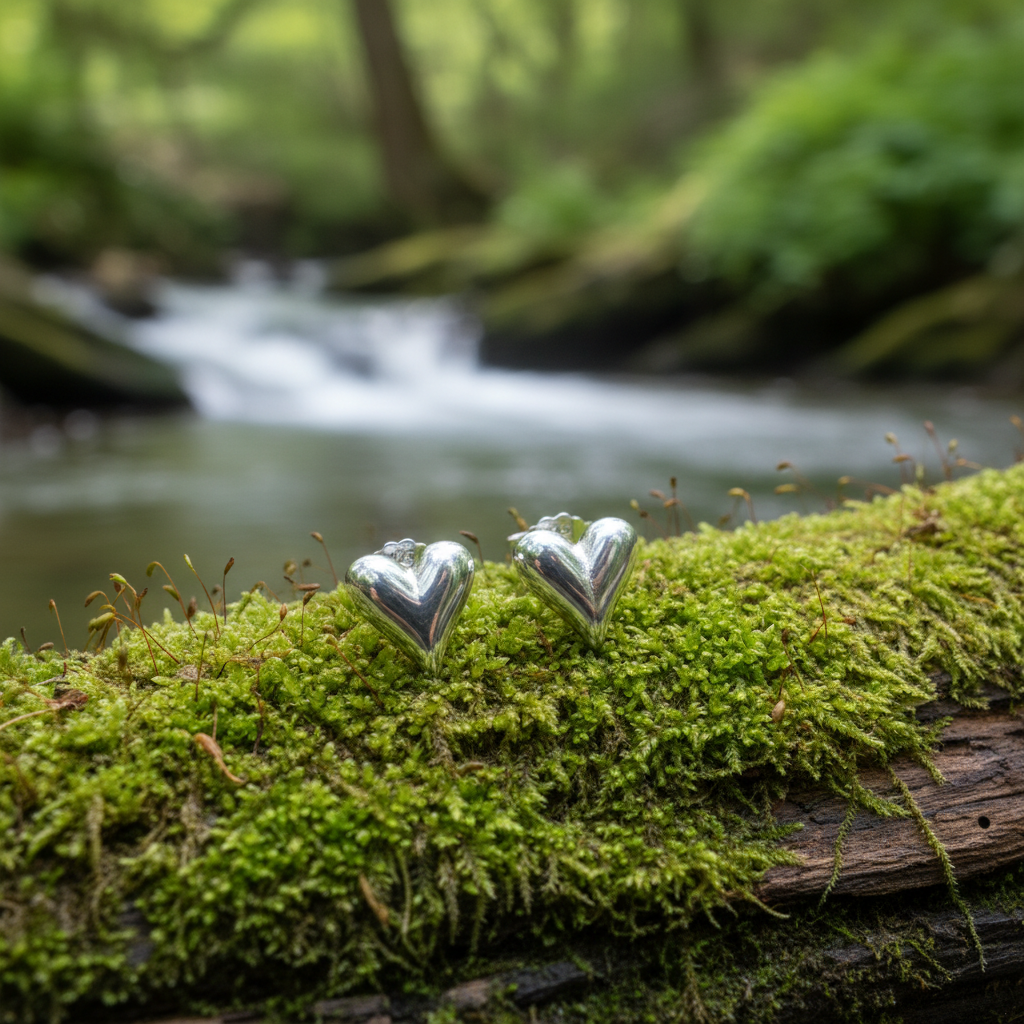 Articulated Heart Stud Earrings (Copy)