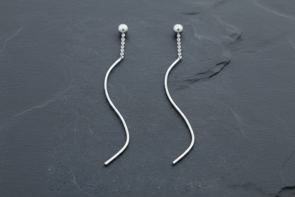 Ball & Spiral Threader Earrings