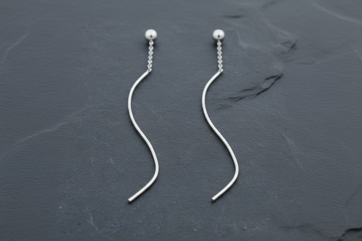 Ball & Spiral Threader Earrings