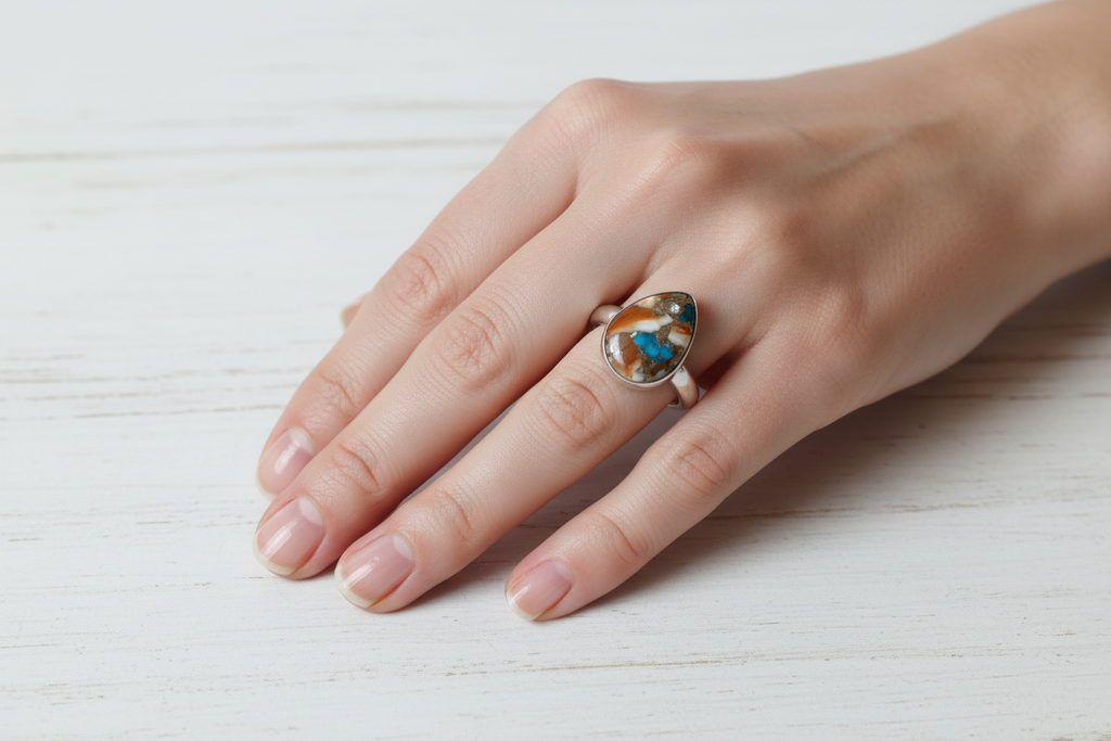 Oyster Turquoise Stoneset Ring