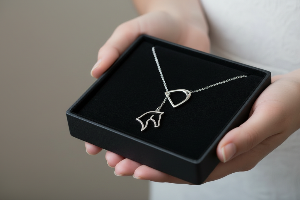 Stirrup & Horse Head Lariat Necklace