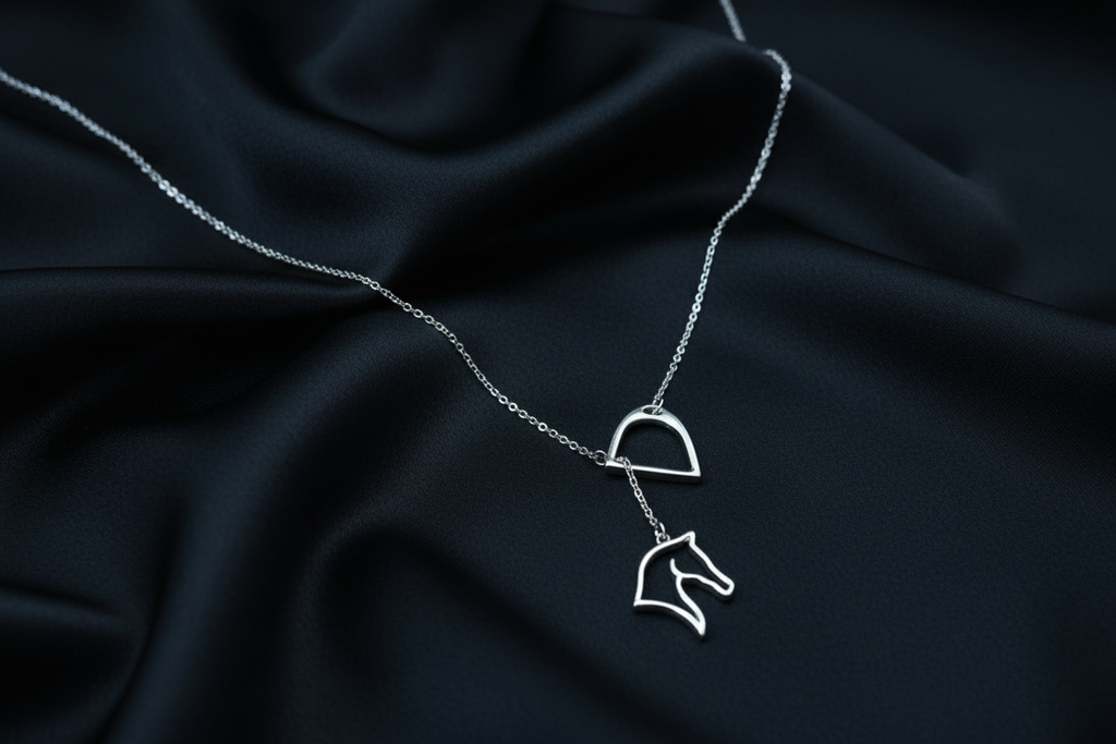 Stirrup & Horse Head Lariat Necklace