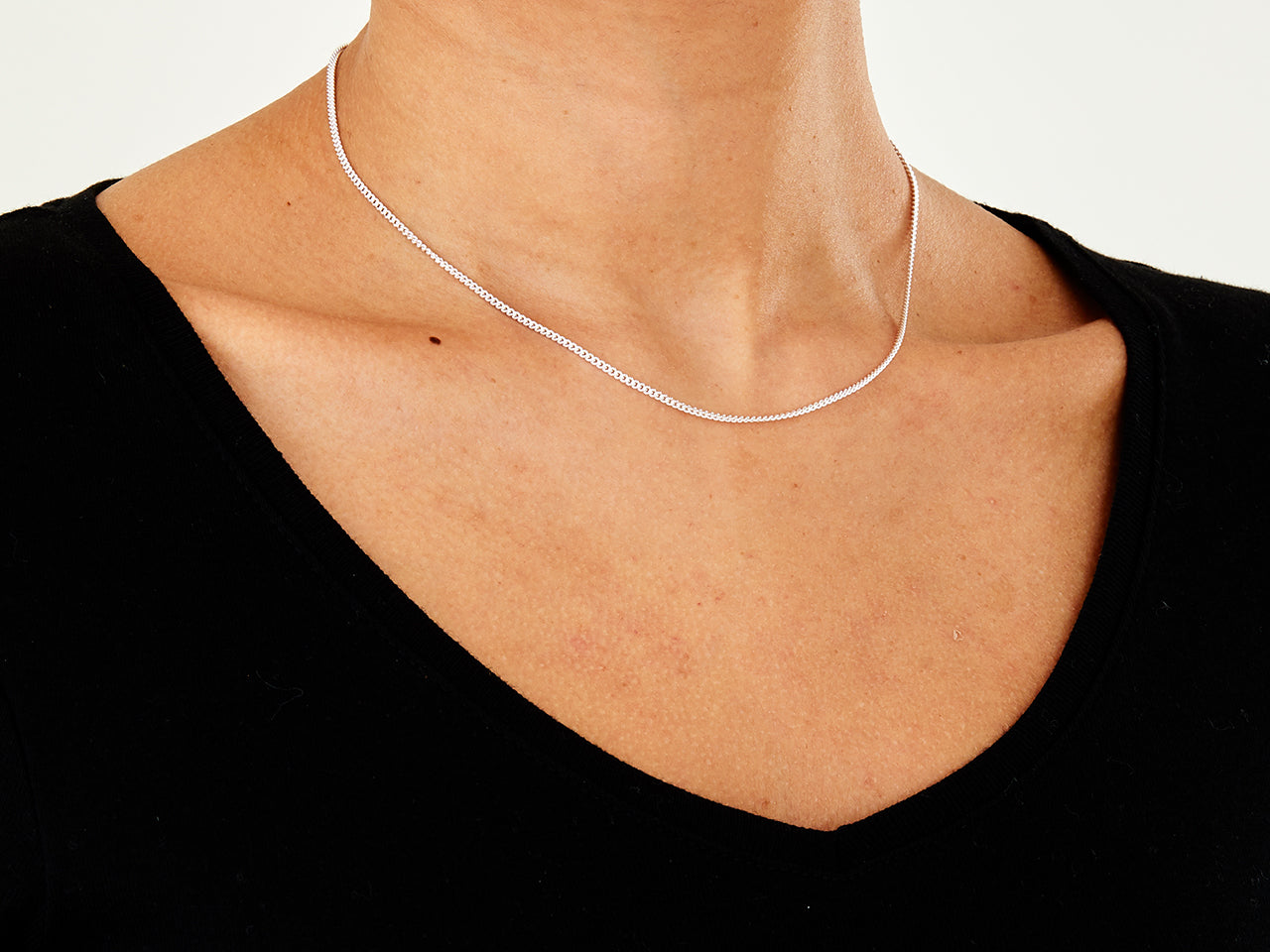 Sterling Silver 1.7mm Curb Chain - 30in