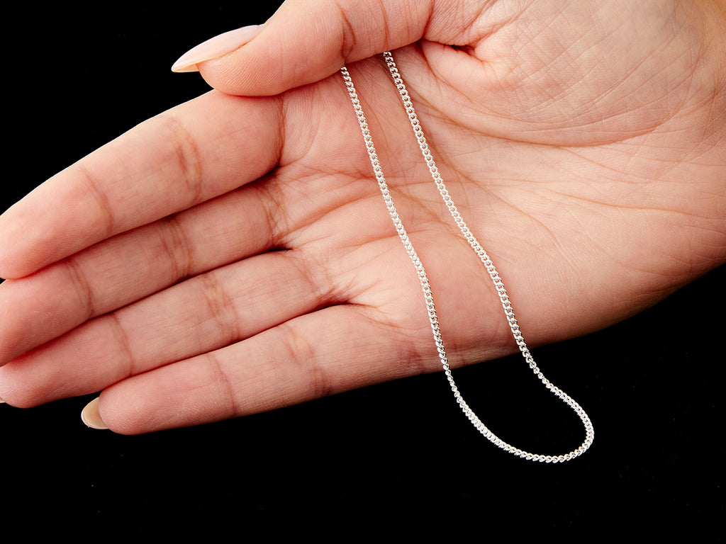 Sterling Silver 1.7mm Curb Chain - 18in