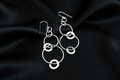 Multi-Size Interlocking Circles Dangle Earrings