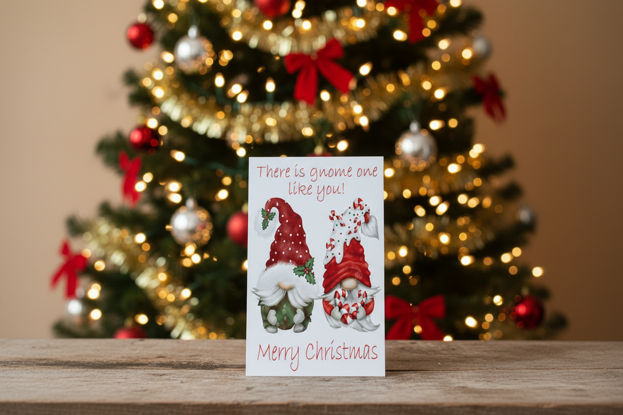 Gnome Christmas Card