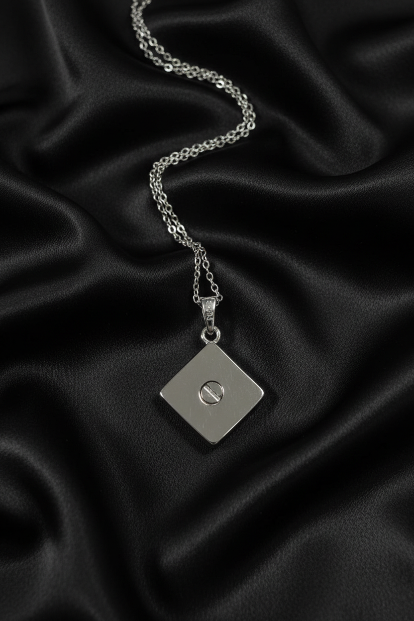 Dog Paw Cube Urn Necklace For Ashes