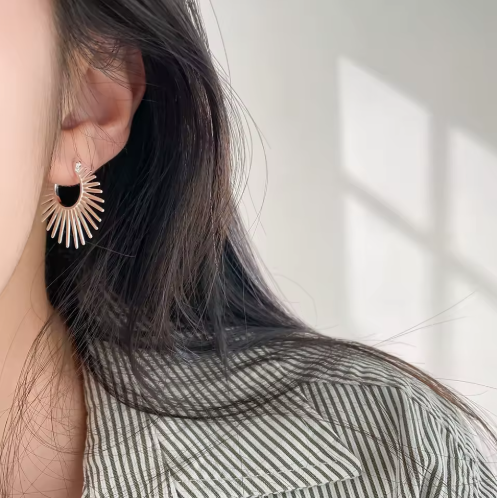 Spiked Hoop Earrings