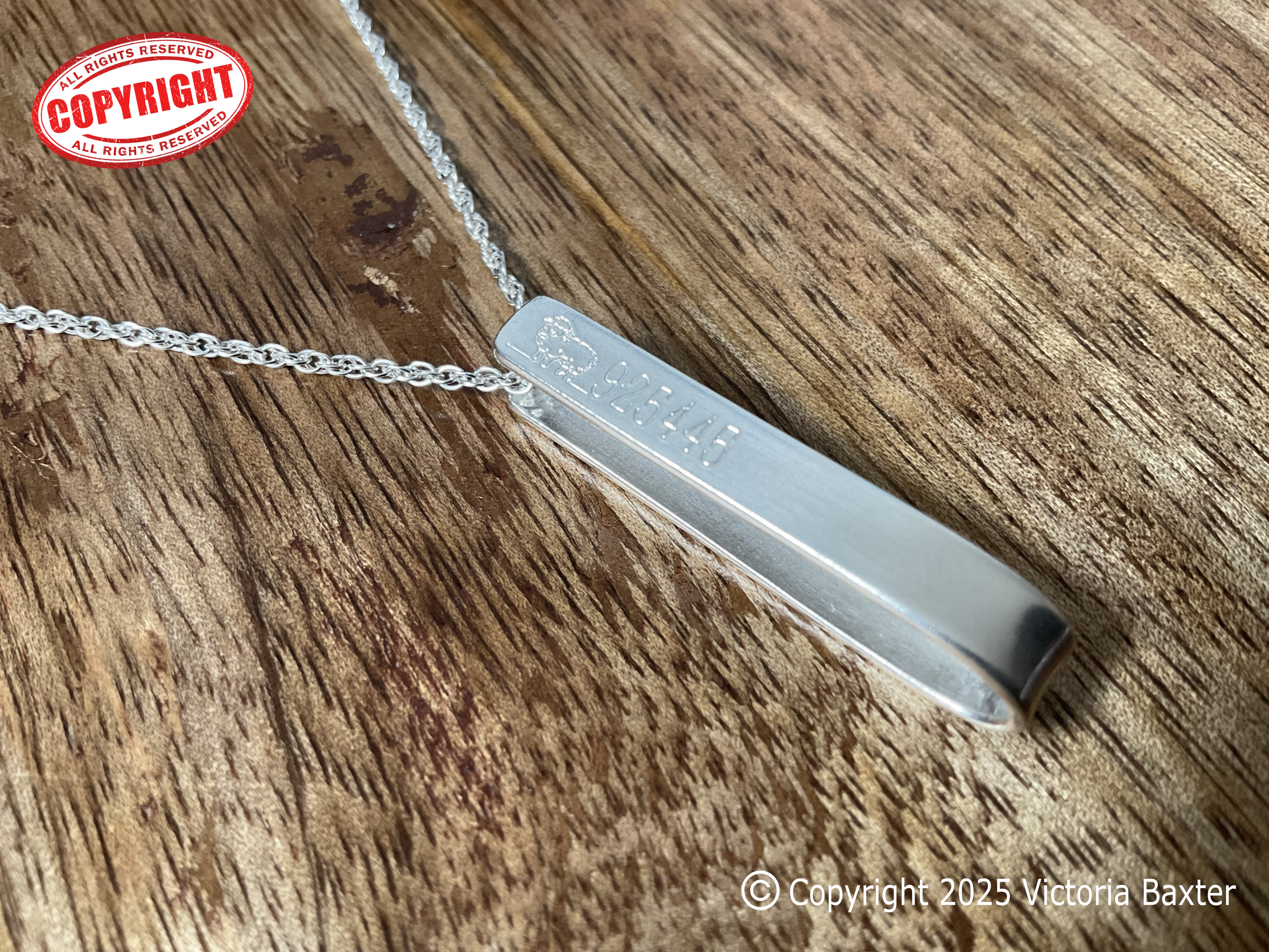 Sheep Tag Pendant & Chain