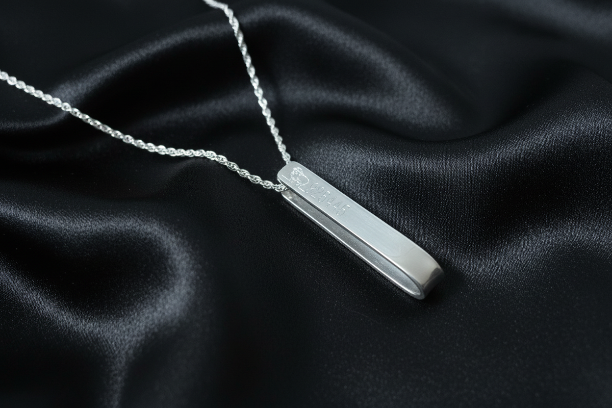 Sheep Tag Pendant & Chain