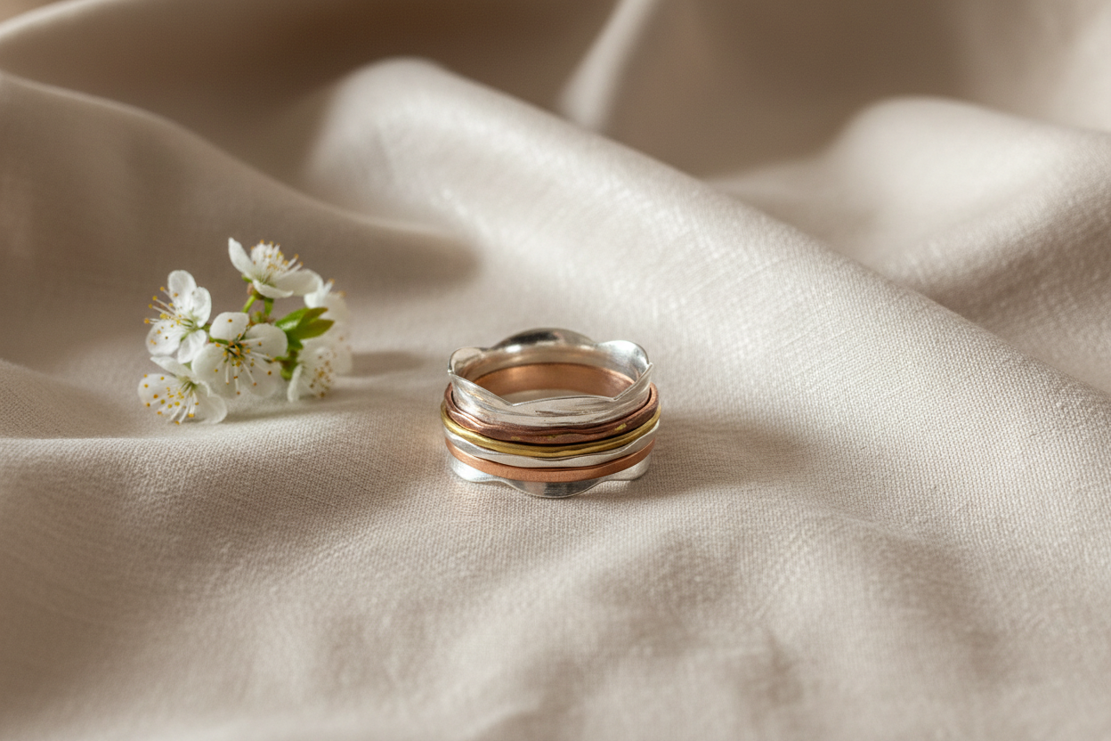 Frill Edge Spinner Ring