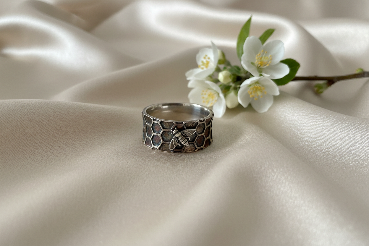 Bee Honeycomb Ring