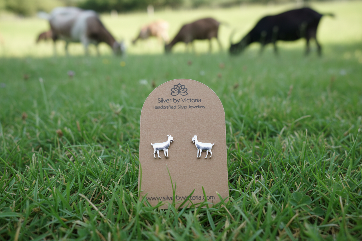 Goat Stud Earrings