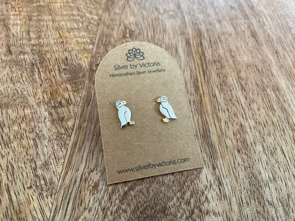 Puffin Stud Earrings