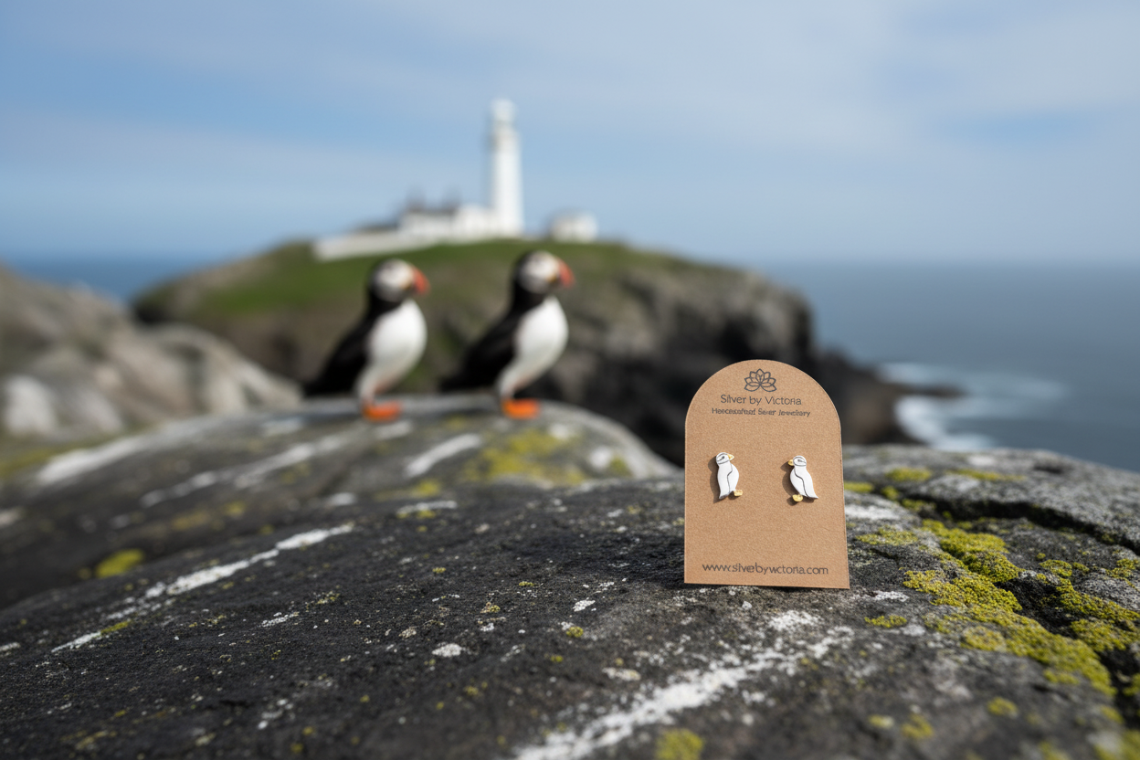 Puffin Stud Earrings
