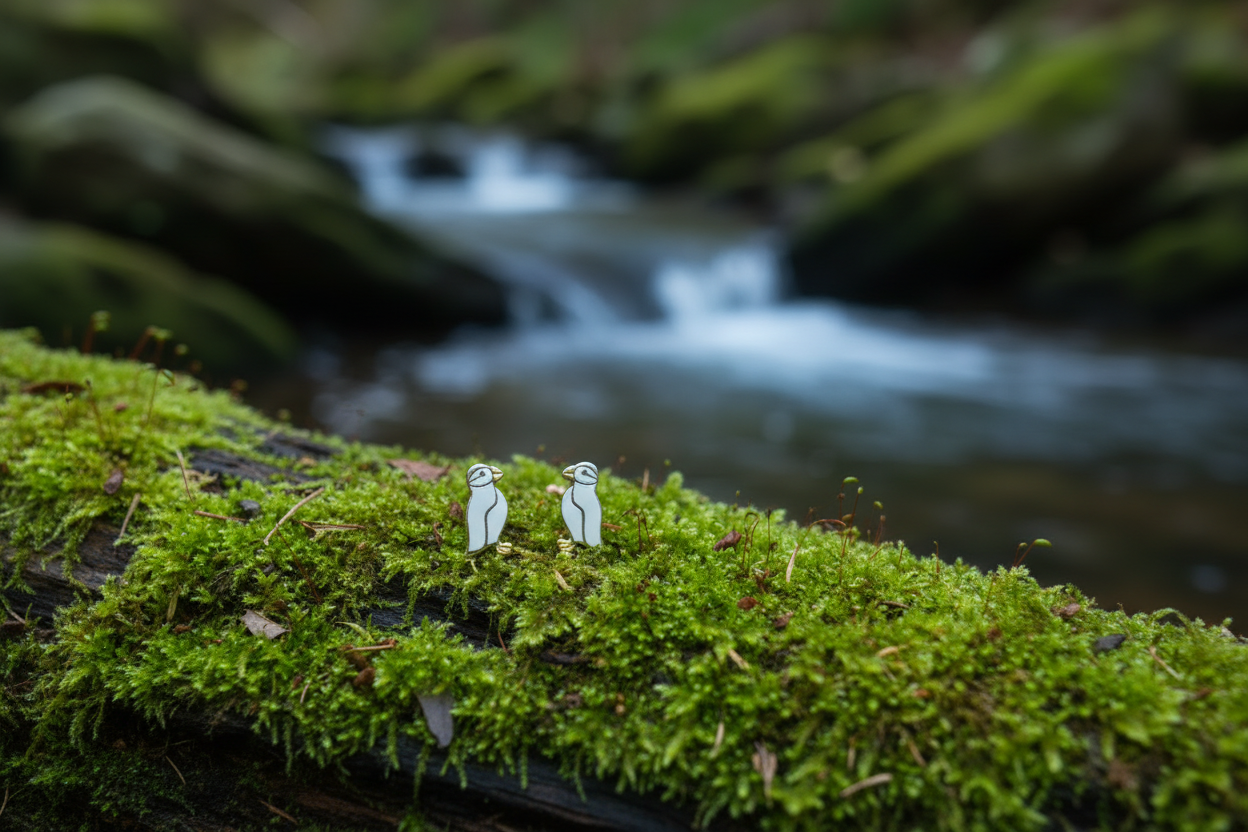 Puffin Stud Earrings