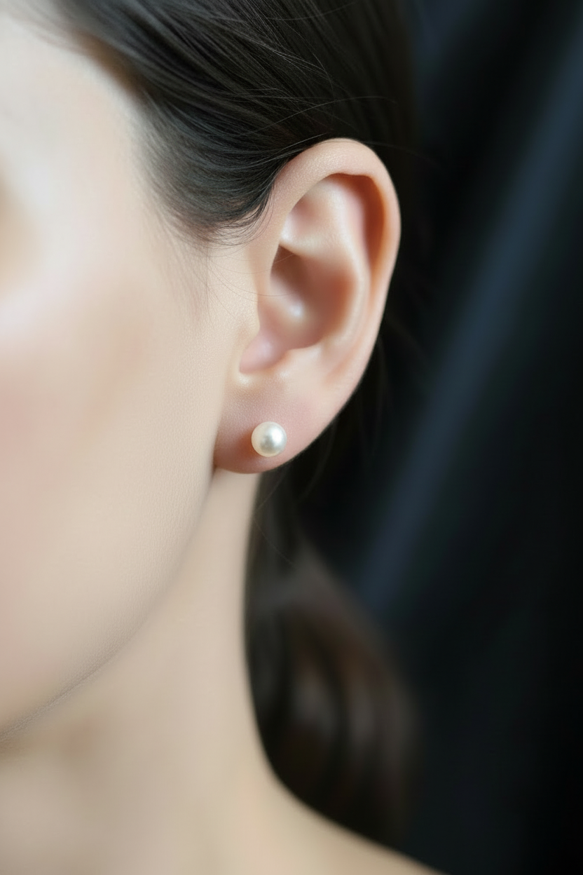 Baroque Pearl Stud Earrings