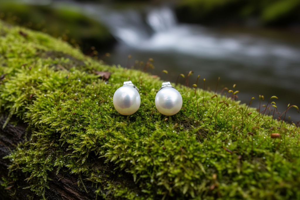 Baroque Pearl Stud Earrings