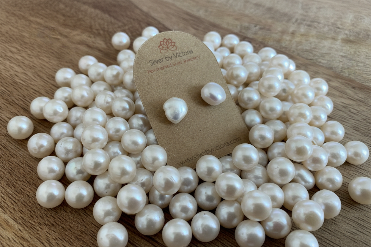 Baroque Pearl Stud Earrings