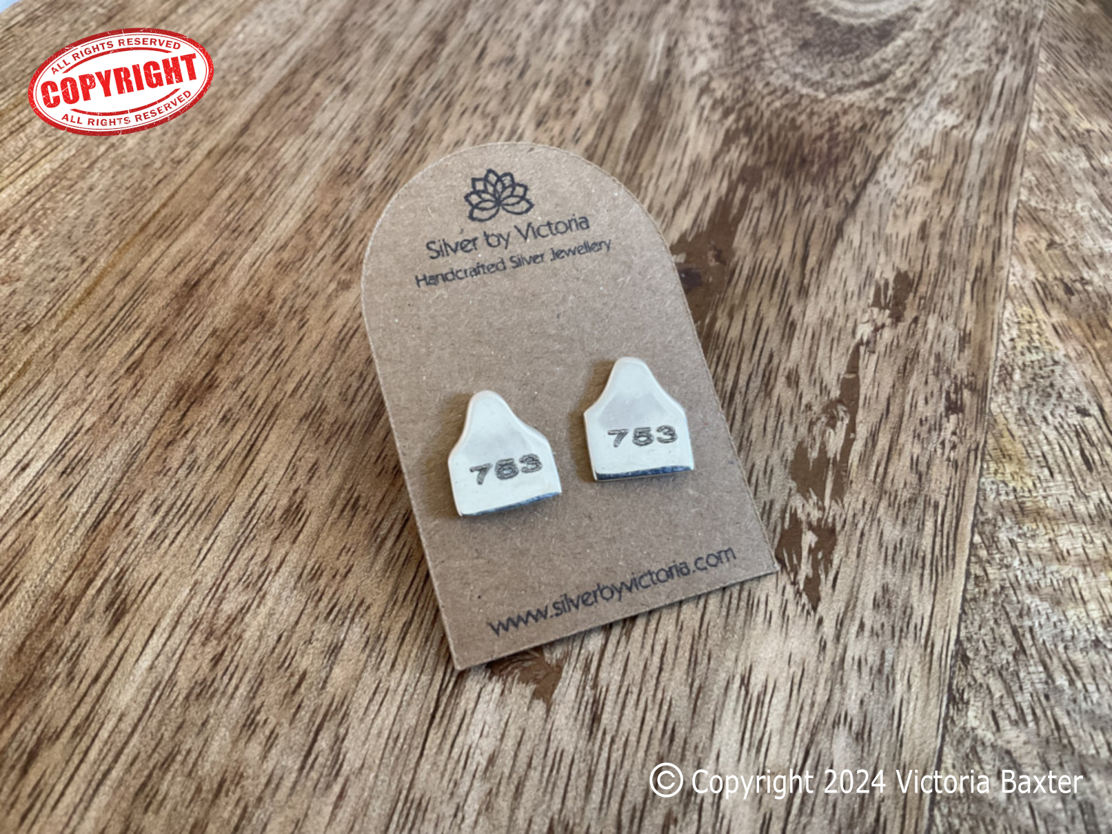 Cow Tag 753 Stud Earrings