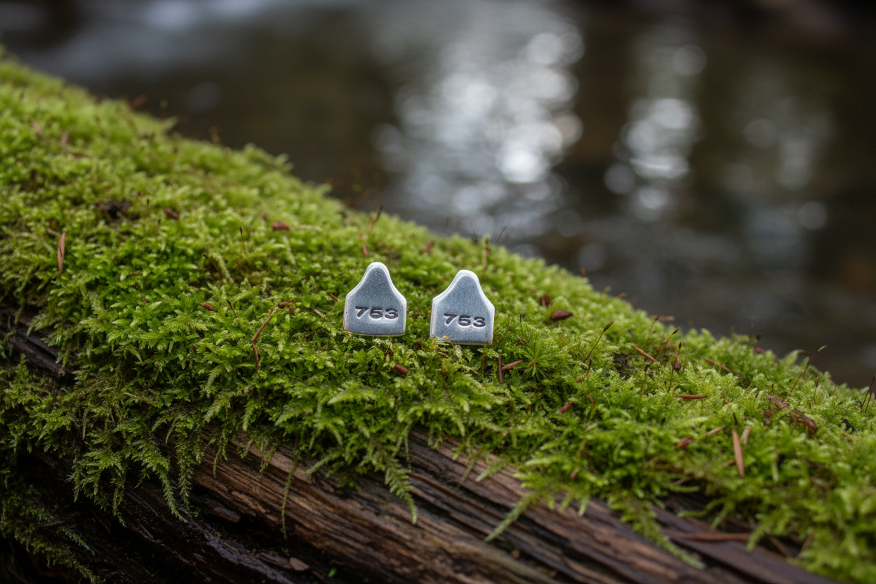 Cow Tag 753 Stud Earrings