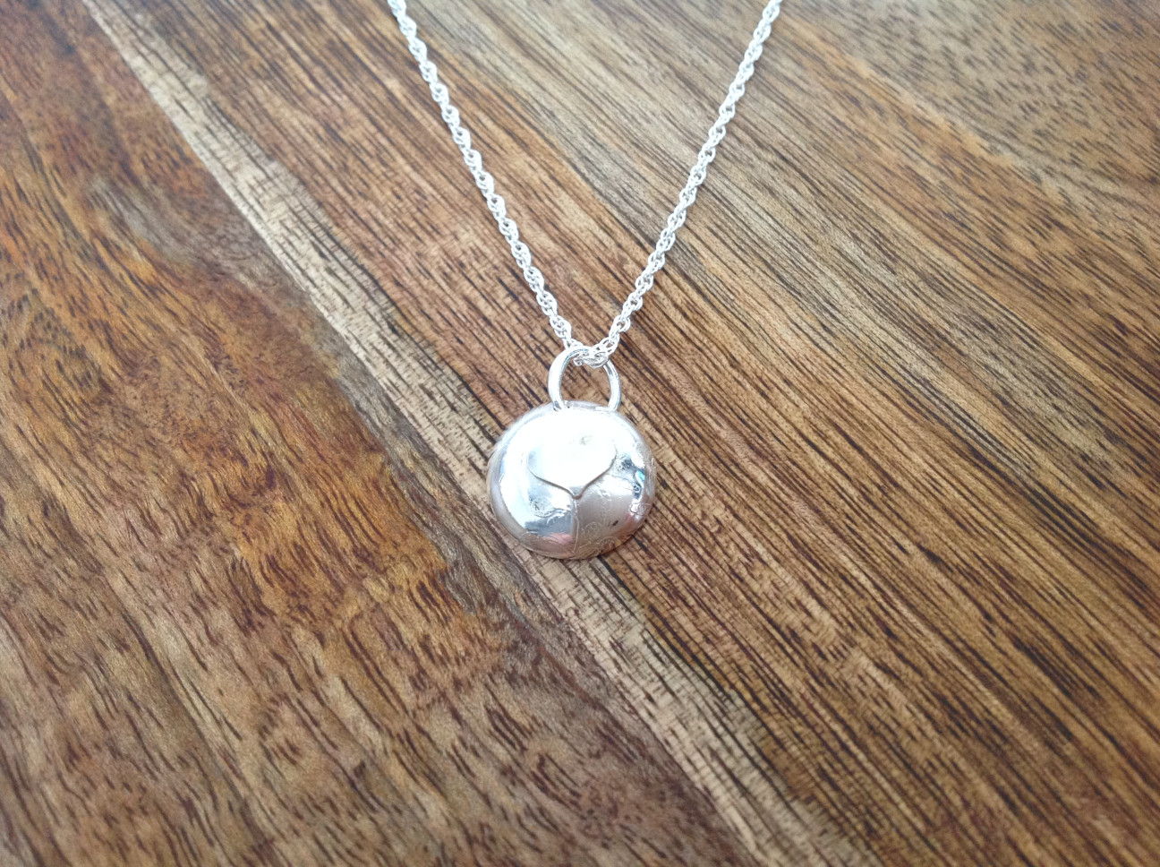 Heart Domed Pendant and Chain