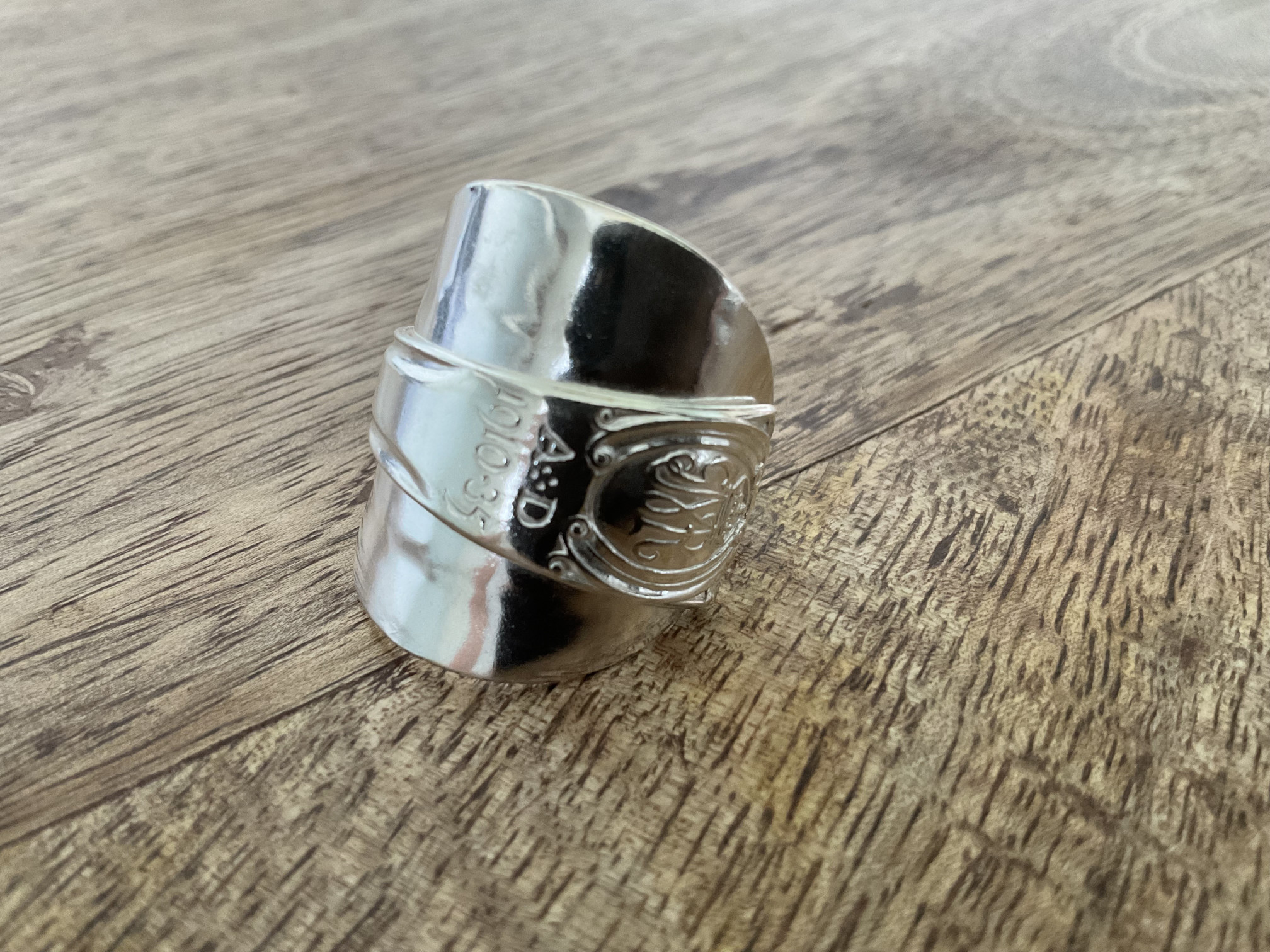 Vintage Cutlery - Spoon Ring - London 1934 - Size N - Click Image to Close
